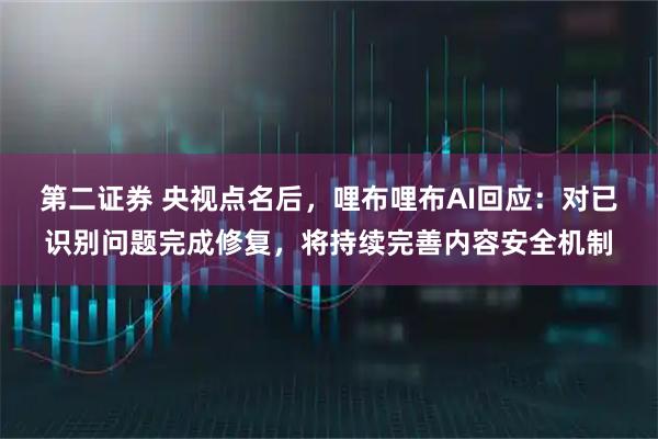 第二证券 央视点名后，哩布哩布AI回应：对已识别问题完成修复，将持续完善内容安全机制